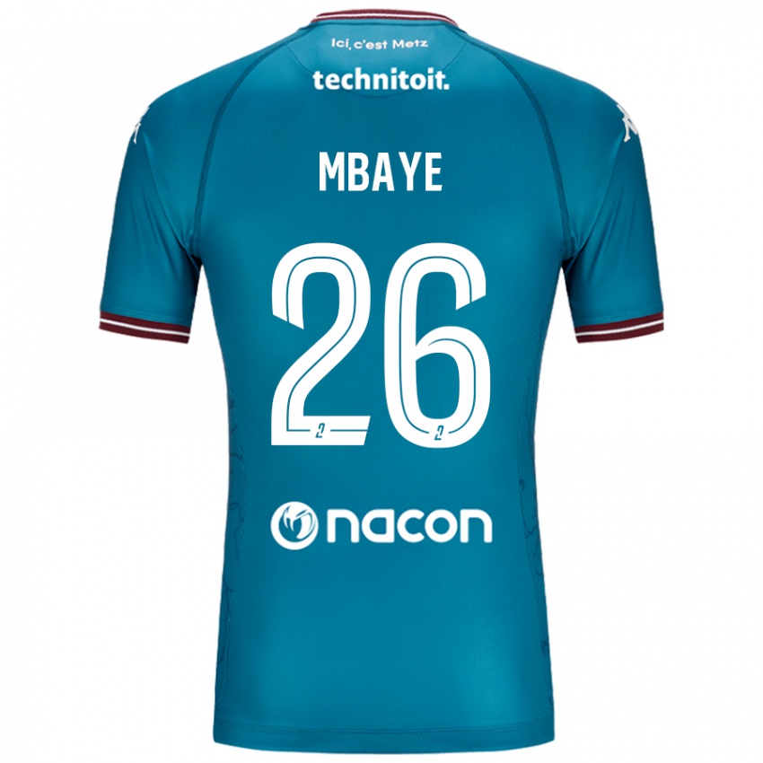 Femme Maillot Malick Mbaye #26 Bleu Pétrole Tenues Extérieur 2024/25 T-Shirt Suisse