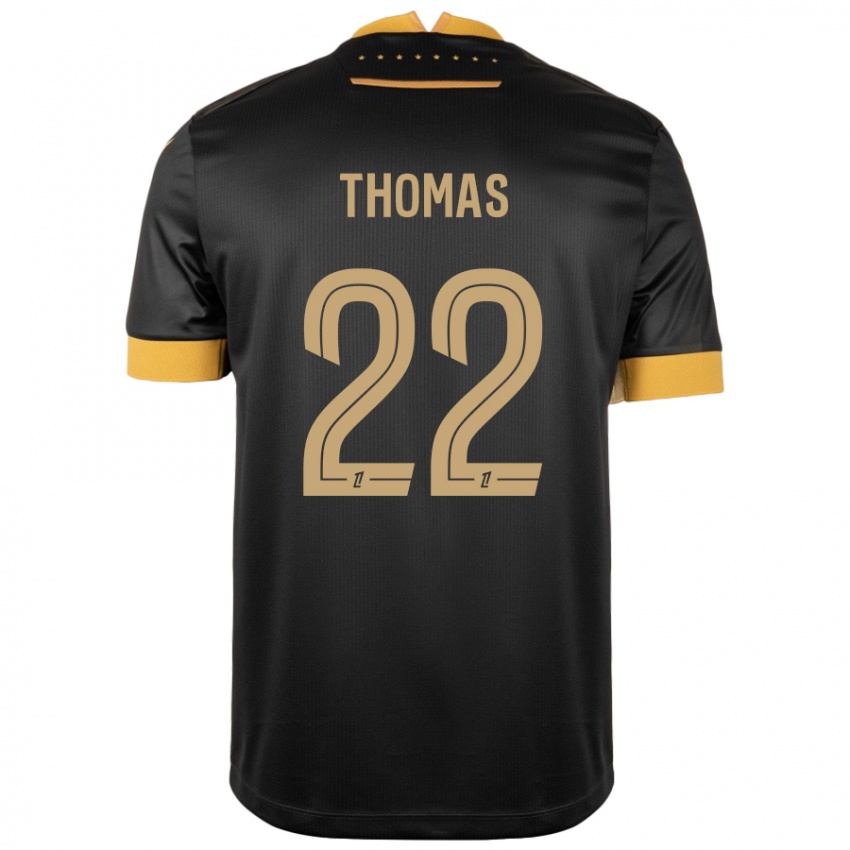 Damen Sorba Thomas #22 Schwarz Braun Auswärtstrikot Trikot 2024/25 T-Shirt Schweiz