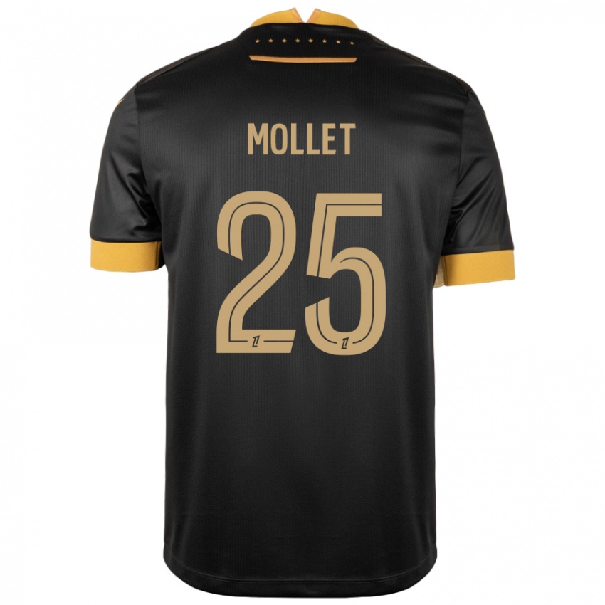 Damen Florent Mollet #25 Schwarz Braun Auswärtstrikot Trikot 2024/25 T-Shirt Schweiz