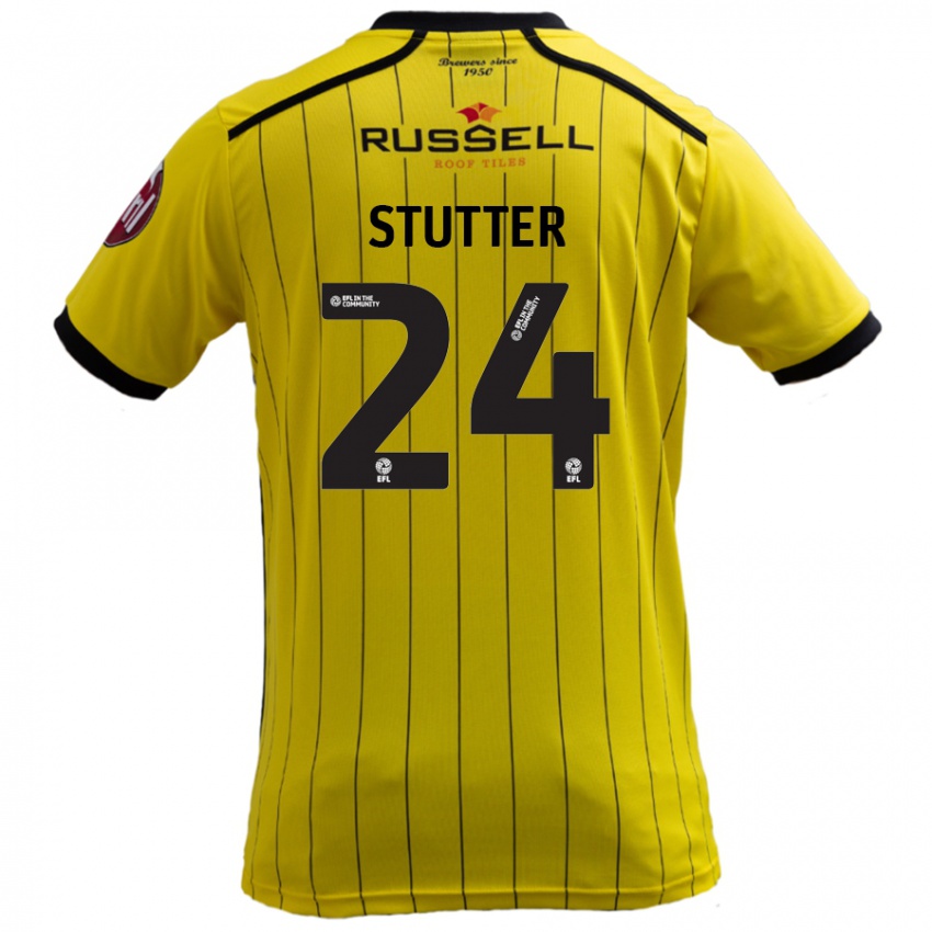 Kinder Ronnie Stutter #24 Gelb Heimtrikot Trikot 2024/25 T-Shirt Schweiz