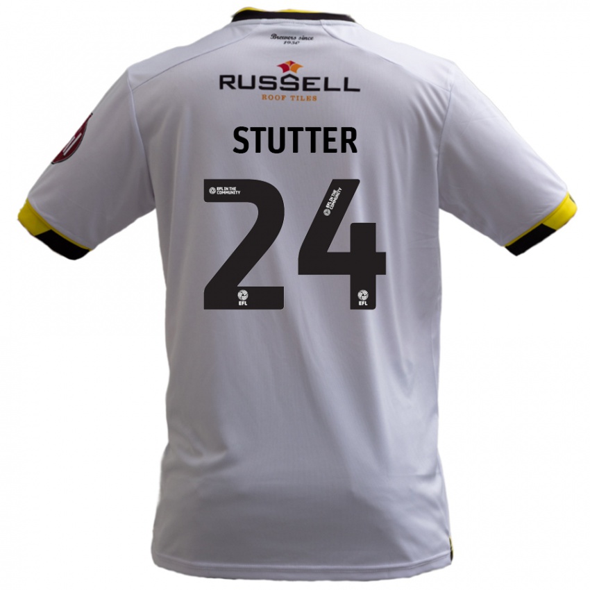 Kinder Ronnie Stutter #24 Weiß Auswärtstrikot Trikot 2024/25 T-Shirt Schweiz