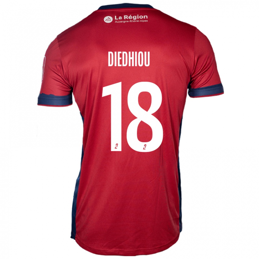 Enfant Maillot Famara Diédhiou #18 Bordeaux Clair Tenues Domicile 2024/25 T-Shirt Suisse