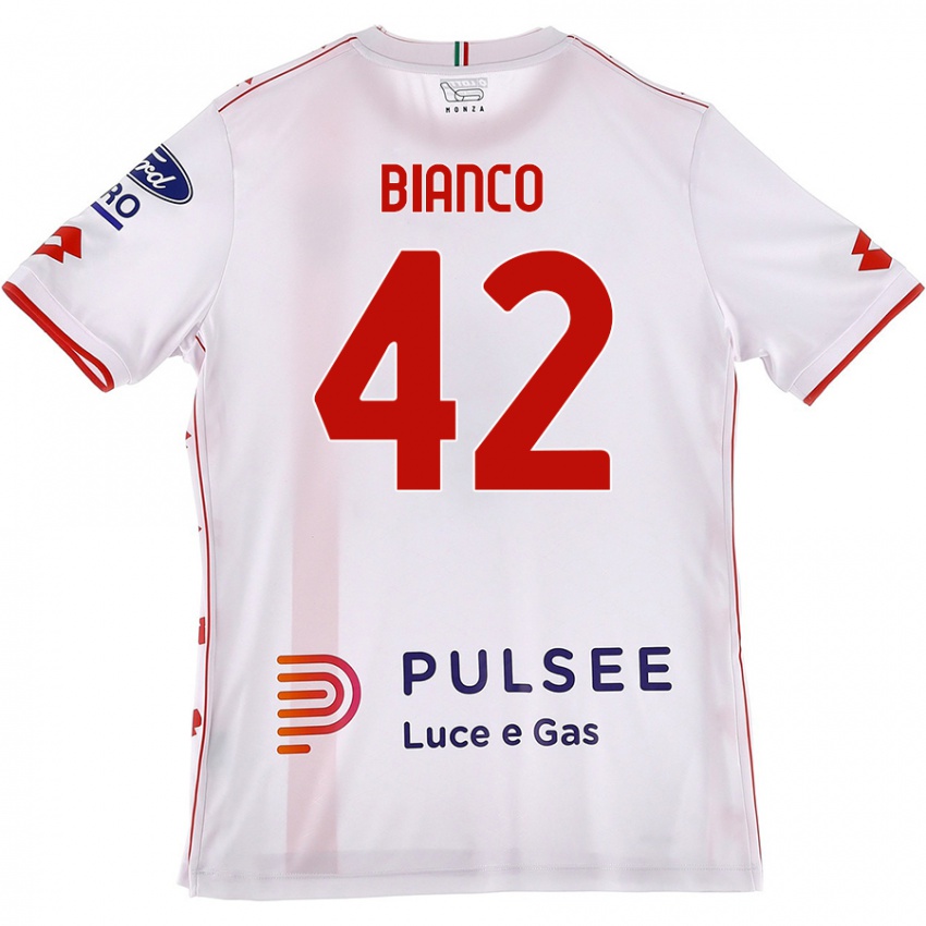 Kinder Alessandro Bianco #42 Weiß Rot Auswärtstrikot Trikot 2024/25 T-Shirt Schweiz