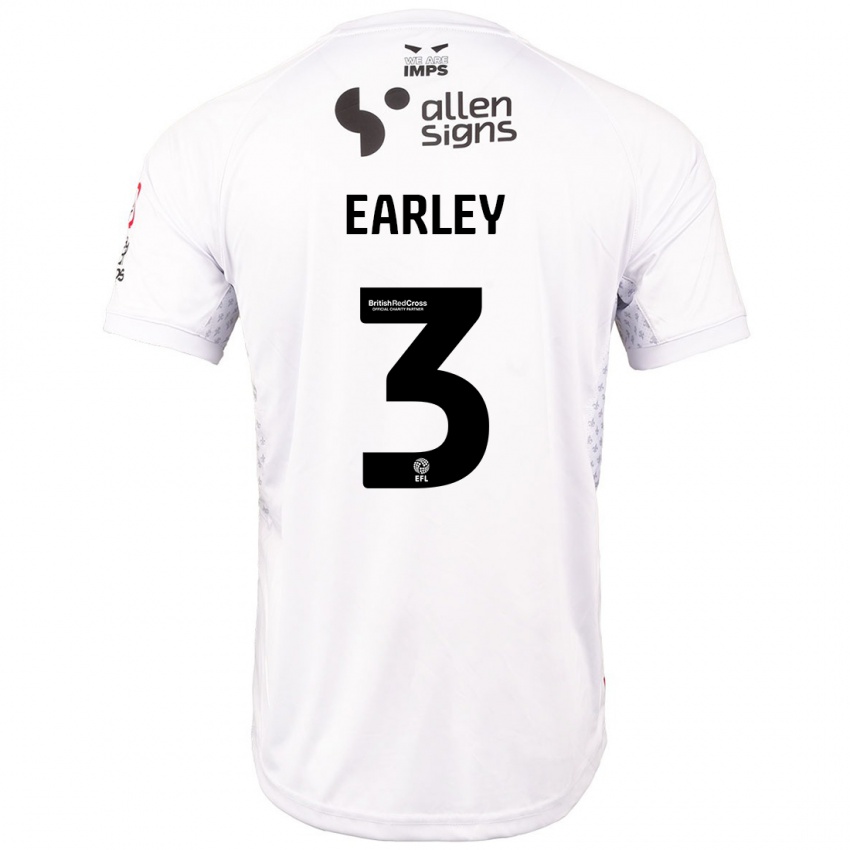 Kinder Saxon Earley #3 Rot Weiß Auswärtstrikot Trikot 2024/25 T-Shirt Schweiz