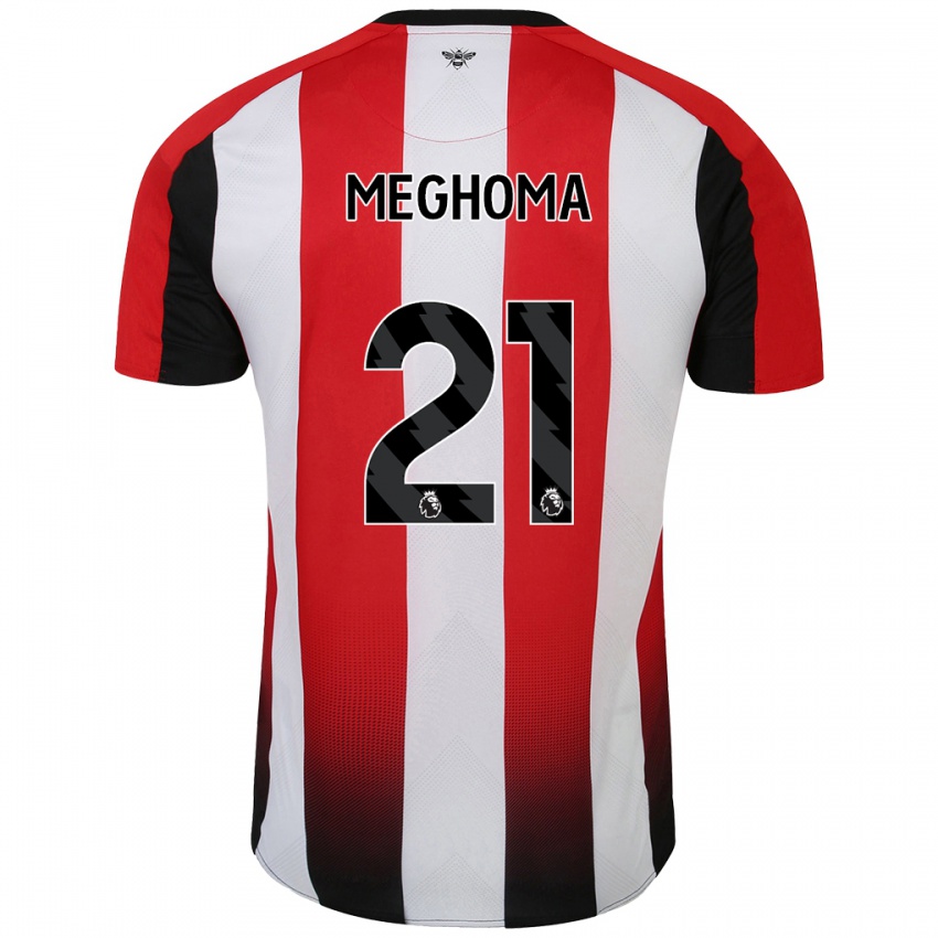 Kinder Jayden Meghoma #21 Rot Weiß Heimtrikot Trikot 2024/25 T-Shirt Schweiz