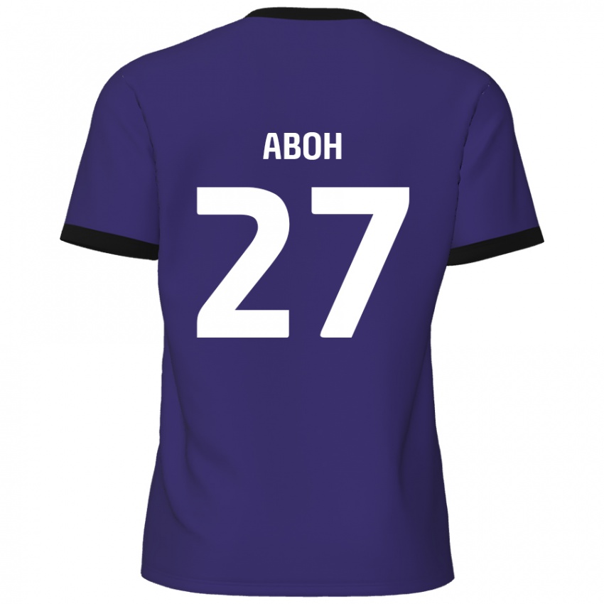 Enfant Maillot Ken Aboh #27 Violet Tenues Extérieur 2024/25 T-Shirt Suisse