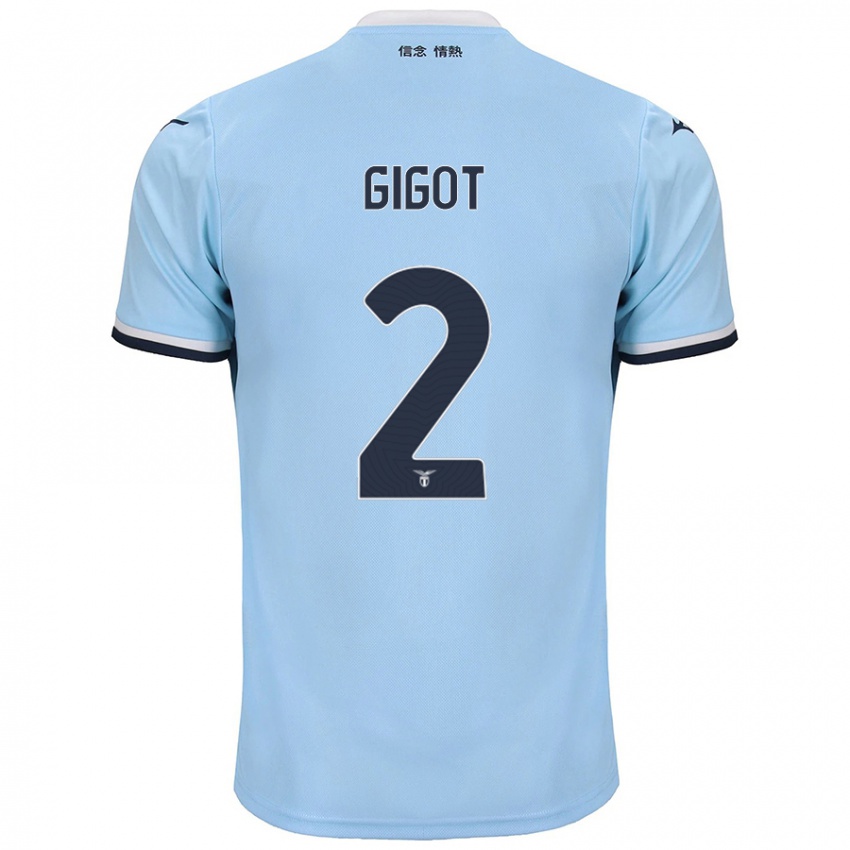 Homme Maillot Samuel Gigot #2 Bleu Tenues Domicile 2024/25 T-Shirt Suisse