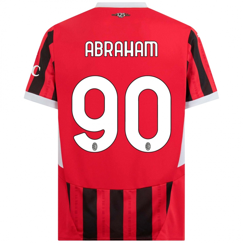 Homme Maillot Tammy Abraham #90 Rouge Noir Tenues Domicile 2024/25 T-Shirt Suisse