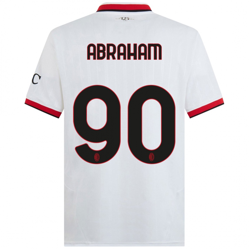 Homme Maillot Tammy Abraham #90 Blanc Noir Rouge Tenues Extérieur 2024/25 T-Shirt Suisse