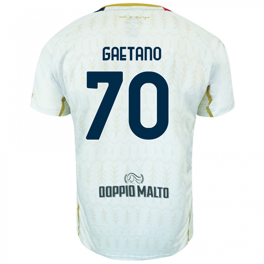 Homme Maillot Gianluca Gaetano #70 Blanc Tenues Extérieur 2024/25 T-Shirt Suisse