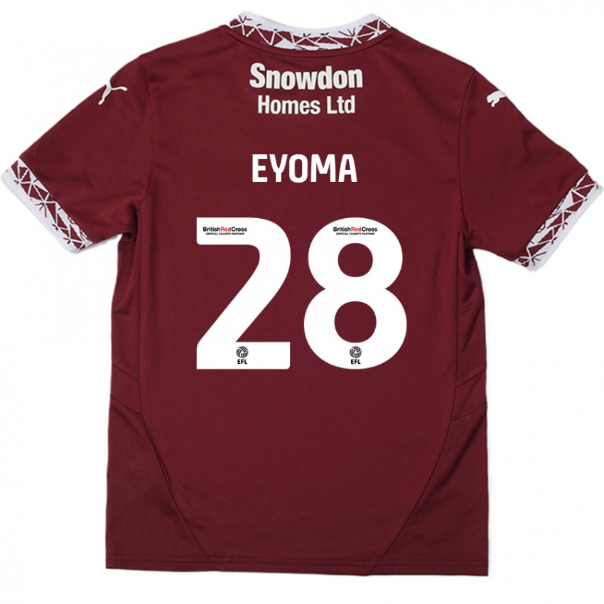 Homme Maillot Timothy Eyoma #28 Bordeaux Tenues Domicile 2024/25 T-Shirt Suisse