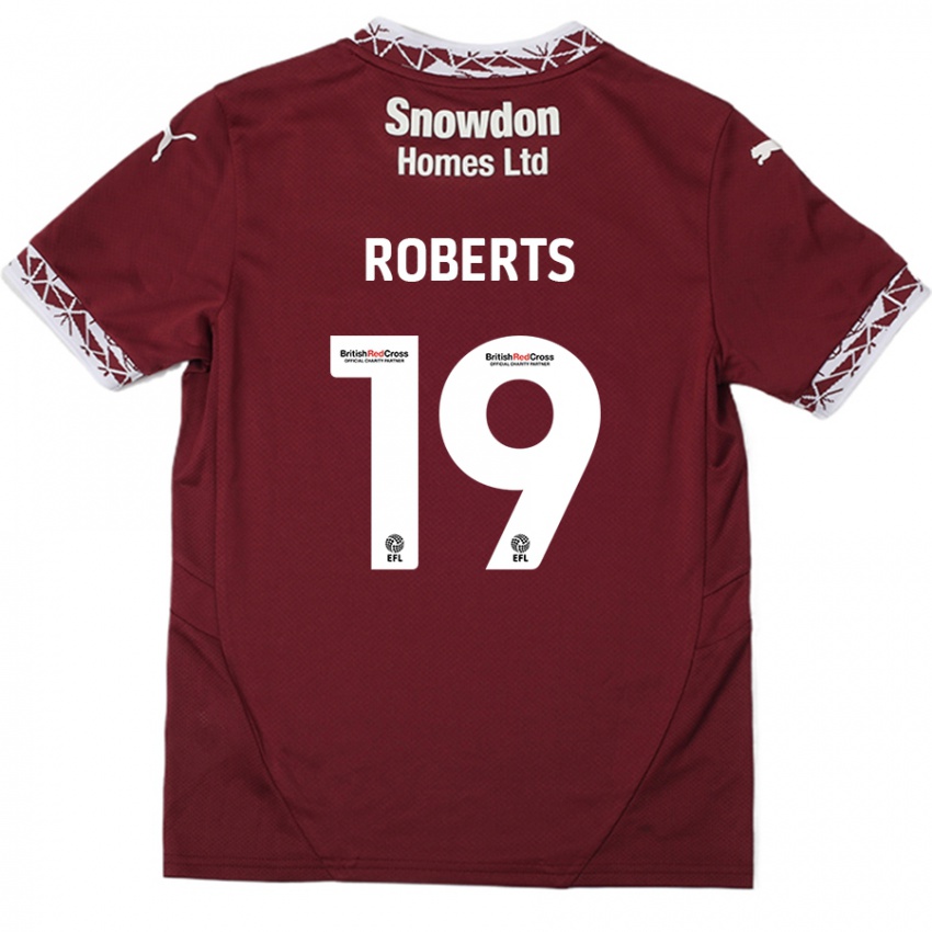 Homme Maillot Tyler Roberts #19 Bordeaux Tenues Domicile 2024/25 T-Shirt Suisse