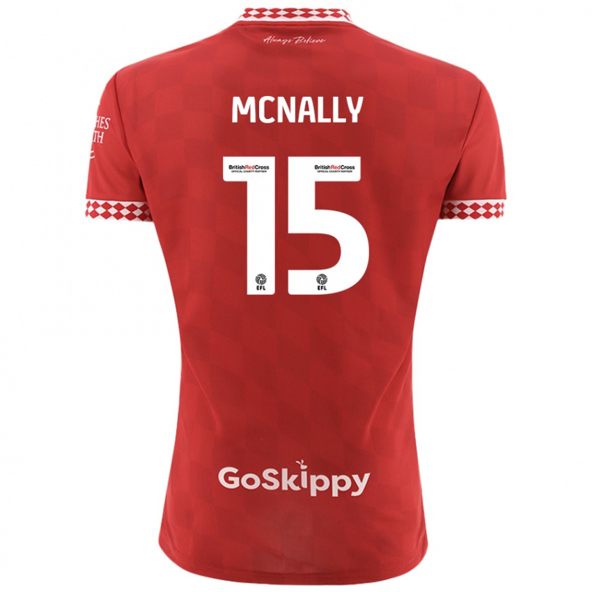 Homme Maillot Luke Mcnally #15 Rouge Tenues Domicile 2024/25 T-Shirt Suisse