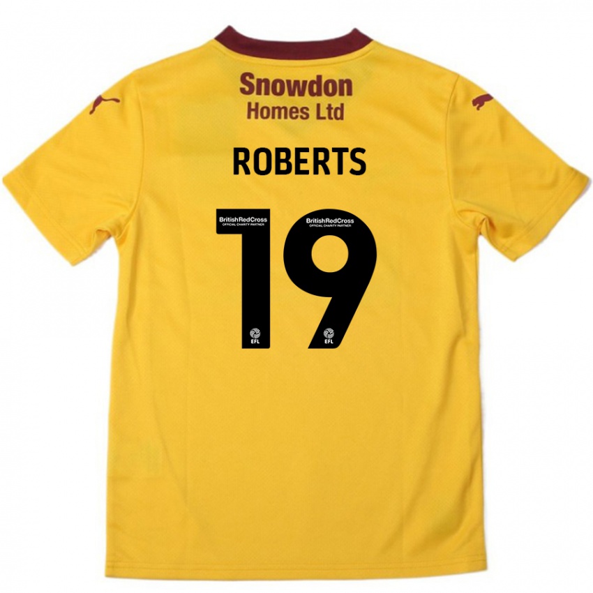 Homme Maillot Tyler Roberts #19 Orange Bordeaux Tenues Extérieur 2024/25 T-Shirt Suisse