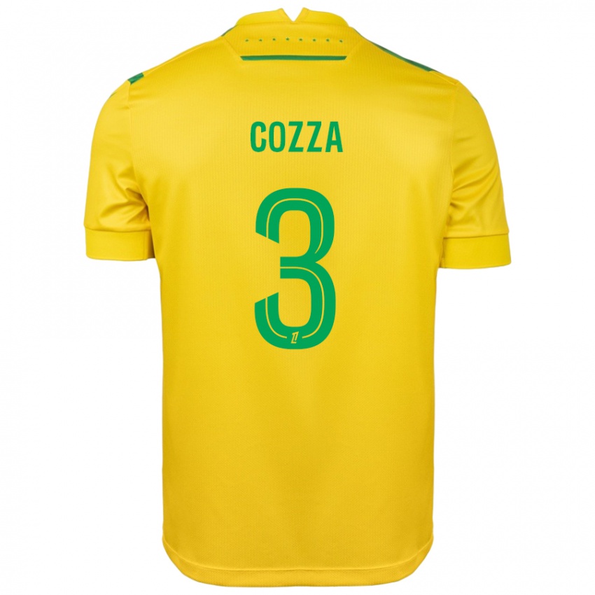 Femme Maillot Nicolas Cozza #3 Jaune Vert Tenues Domicile 2024/25 T-Shirt Suisse