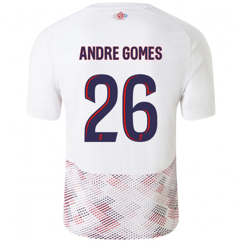 Damen Andre Gomes #26 Weiß Königsblau Auswärtstrikot Trikot 2024/25 T-Shirt Schweiz