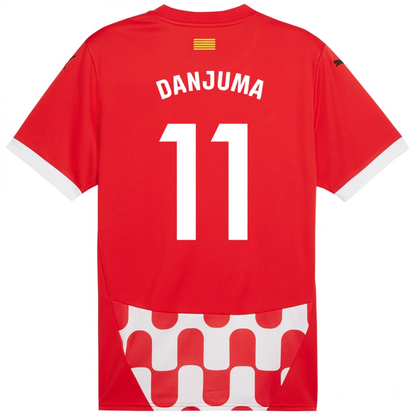 Femme Maillot Arnaut Danjuma #11 Rouge Blanc Tenues Domicile 2024/25 T-Shirt Suisse