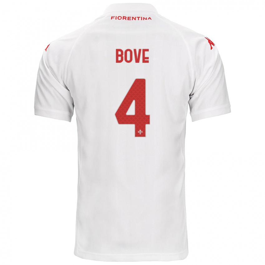 Femme Maillot Edoardo Bove #4 Blanc Tenues Extérieur 2024/25 T-Shirt Suisse