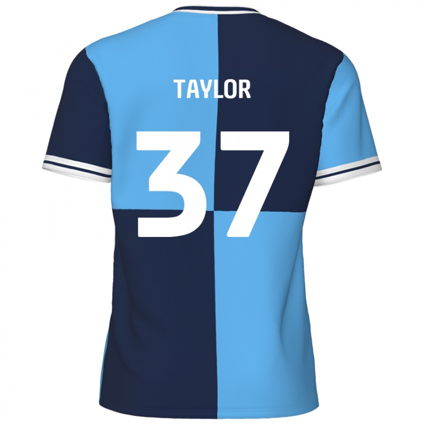 Damen Caleb Taylor #37 Himmelblau Dunkelblau Heimtrikot Trikot 2024/25 T-Shirt Schweiz