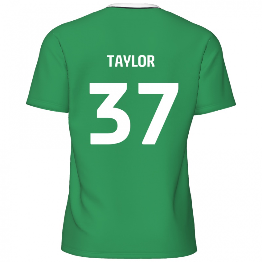 Damen Caleb Taylor #37 Grün Weiße Streifen Auswärtstrikot Trikot 2024/25 T-Shirt Schweiz