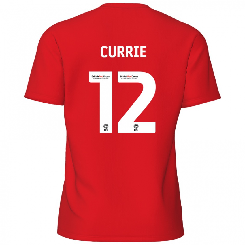 Damen Jack Currie #12 Rot Heimtrikot Trikot 2024/25 T-Shirt Schweiz