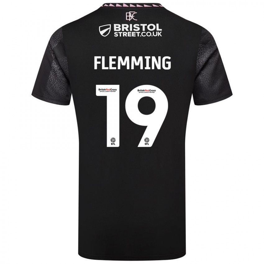 Femme Maillot Zian Flemming #19 Noir Tenues Extérieur 2024/25 T-Shirt Suisse