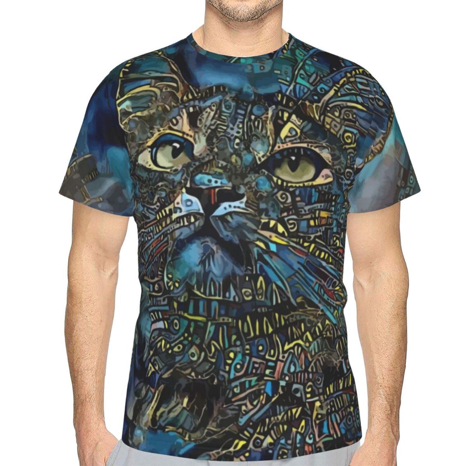 Tzany Katze Medien Mischen Elemente Klassisch Schweiz T-shirt